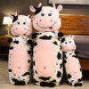 Plush Bed Pillow Cow Design